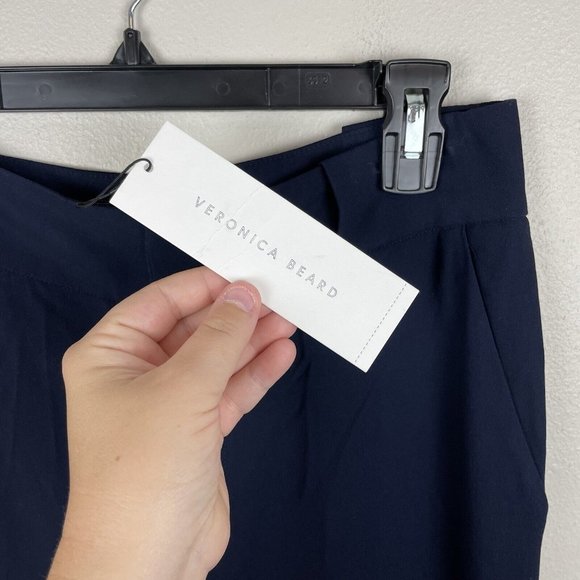 Veronica Beard Pants Maldon Navy Blue Size 6 Stretch Bootcut Womens $495 NWT - Picture 4 of 9